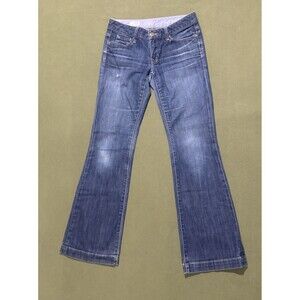 Gap 1969 Long & Lean Jeans Womens 00R Medium Wash Low Rise Slim Bootcut Stretch